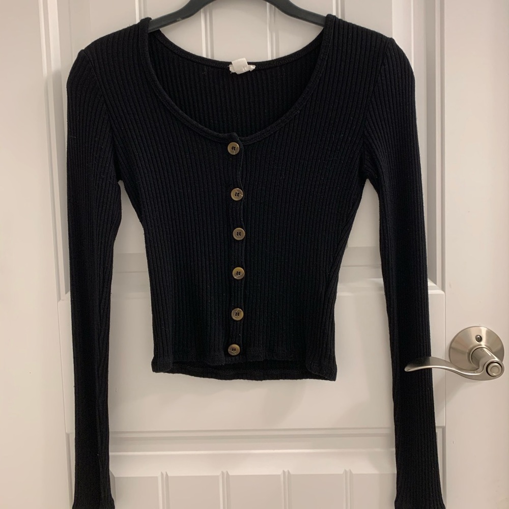 Garage black button down long sleeve size xs